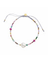 STINE A - COLOR CRUSH BRACELET WITH MULTI MIX AND LIGHT GREY RIBBON
