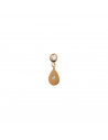 STINE A - BIG DOT WITH SPARKLING TEARDROP EARRING GOLD