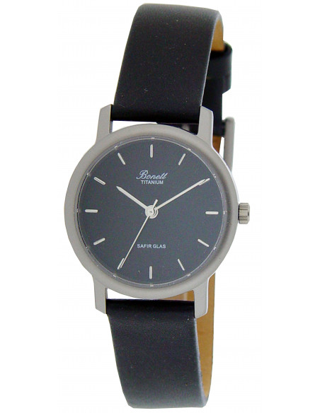 DAMEUR TITANIUM MED REM OG SORT SKIVE Ø28MM