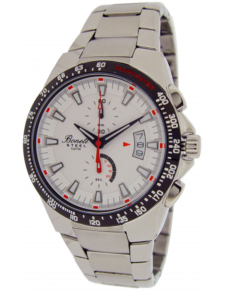 BONETT - HERREUR STÅL LYS SKIVE CHRONOGRAPH Ø41MM