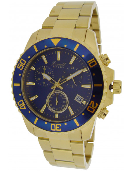 BONETT - HERREUR DOUBLE MED BLÅ SKIVE Ø44MM