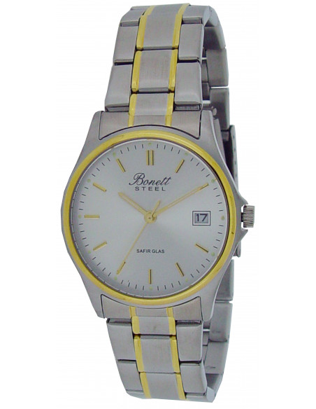 BONETT - HERREUR STÅL/DOUBLE SAFIR GLAS Ø36MM