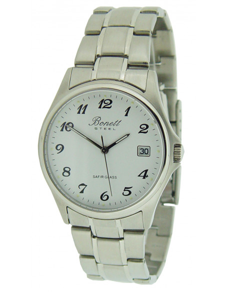 BONETT - HERREUR STÅL TAL PÅ SKIVE SAFIR GLAS Ø36MM