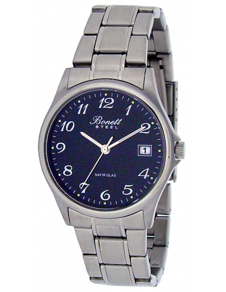 BONETT - HERREUR STÅL MED TAL OG SAFIR GLAS Ø36MM