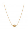 STINE A - CLEAR SEA NECKLACE WITH STONES GOLD