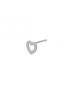 STINE A - PETIT OPEN LOVE HEART EARRING SILVER 2