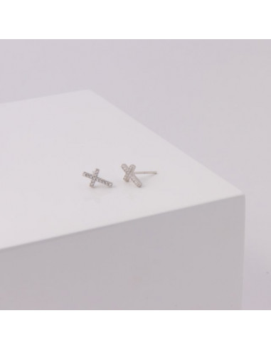 Joanli Nor | RHD. Sølv Øreringe Alainenor Kors 10x6MM