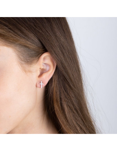 Joanli Nor | RHD. Sølv Øreringe Alainenor Kors 10x6MM Joanli Nor | RHD. Sølv Øreringe Alainenor Kors 10x6MM