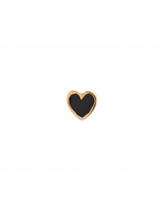 STINE A - PETIT LOVE HEART BLACK ENAMEL GOLD