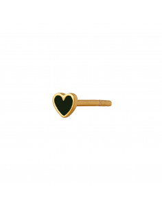 STINE A - PETIT LOVE HEART BLACK ENAMEL GOLD 2