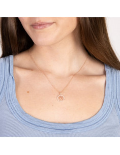 JOANLI NOR - ROSA FORGYLDT HALSKÆDE CAIANOR 15 MM 2