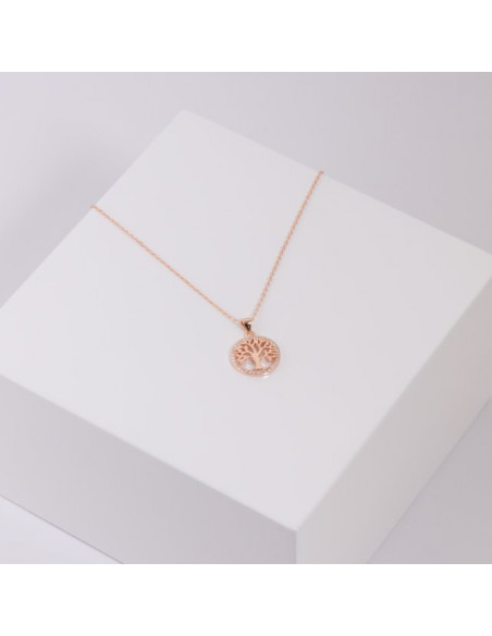 JOANLI NOR - ROSA FORGYLDT HALSKÆDE CAIANOR 15 MM JOANLI NOR - ROSA FORGYLDT HALSKÆDE CAIANOR 15 MM