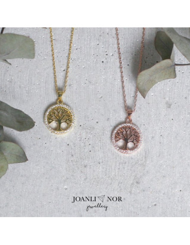 JOANLI NOR - ROSA FORGYLDT HALSKÆDE CAIANOR 15 MM