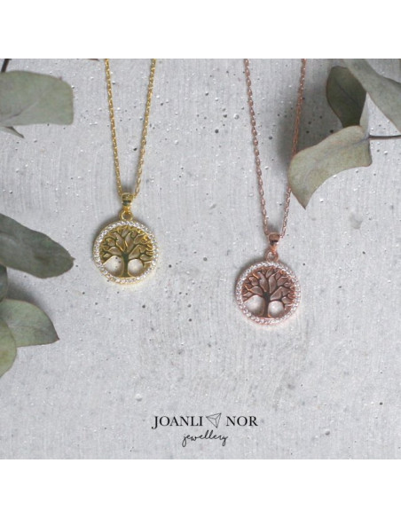 JOANLI NOR - ROSA FORGYLDT HALSKÆDE CAIANOR 15 MM JOANLI NOR - ROSA FORGYLDT HALSKÆDE CAIANOR 15 MM