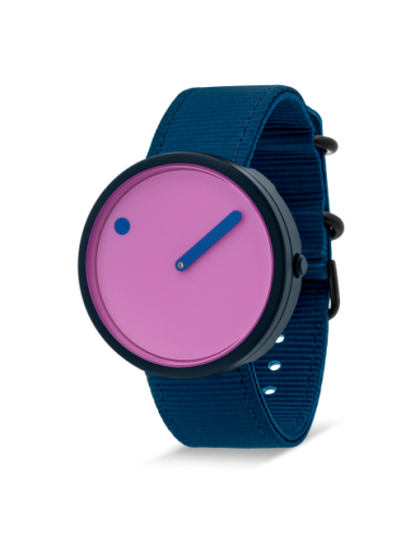PICTO - 40 MM / PINK REEF DIAL / NAVY BLUE RECYCLED STRAP