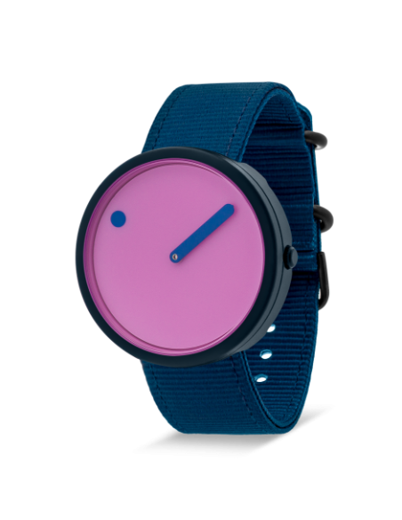 PICTO - 40 MM / PINK REEF DIAL / NAVY BLUE RECYCLED STRAP
