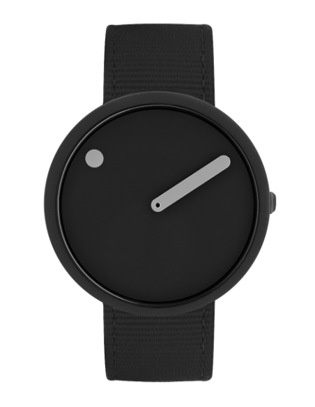 PICTO - 40 MM / SHARK GREY DIAL / MANTA RAY BLACK RECYCLED STRAP PICTO - 40 MM / SHARK GREY DIAL / MANTA RAY BLACK RECYCLED STRAP