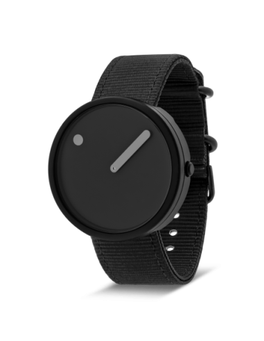 PICTO - 40 MM / SHARK GREY DIAL / MANTA RAY BLACK RECYCLED STRAP