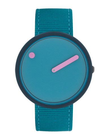 PICTO - 40 MM / LAGOON BLUE DIAL / LAGOON BLUE RECYCLED STRAP