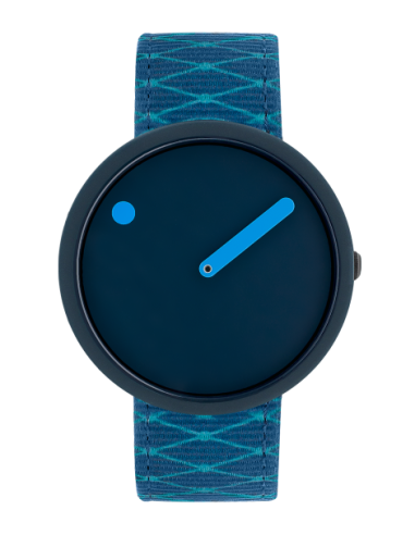 PICTO - 40 MM / NAVY BLUE DIAL / DEEP BLUE RECYCLED STRAP W/PRINT