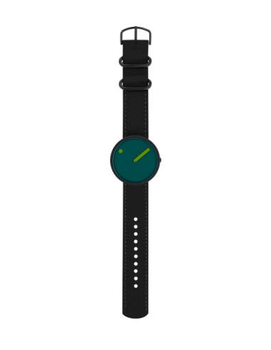 PICTO - 40 MM / OCEAN GREEN DIAL / MANTA RAY BLACK RECYCLED STRAP