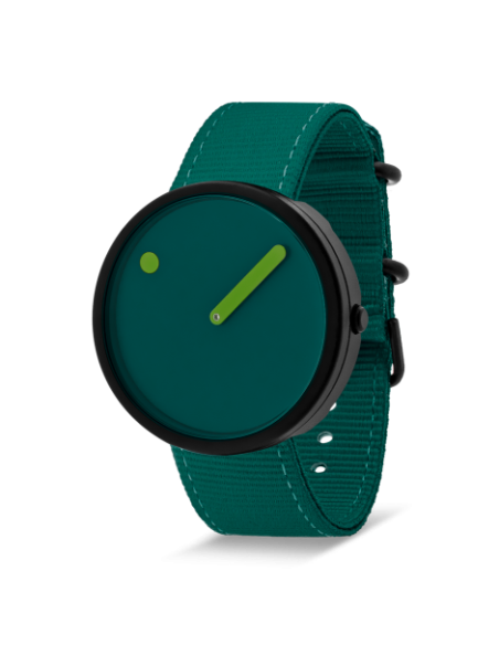 PICTO - 40 MM / OCEAN GREEN DIAL / OCEAN GREEN RECYCLED STRAP