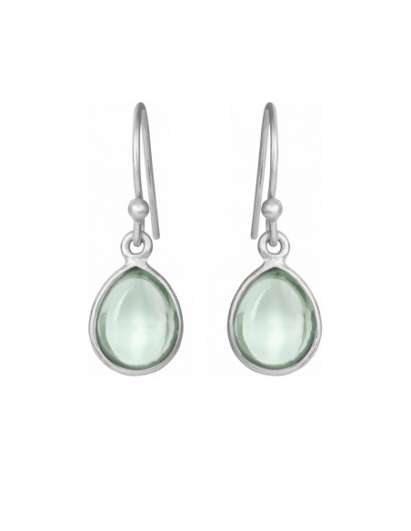 SUSANNE FRIIS BJØRNER | SØLV ØREBØJLER MED GRØN KVARTS
