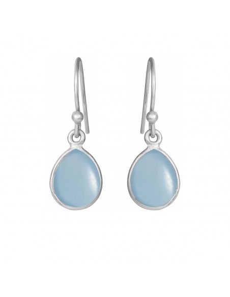 SUSANNE FRIIS BJØRNER - ØREBØJLER MED LYSEBLÅ KRYSTAL