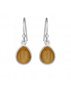 SUSANNE FRIIS BJØRNER - ØREBØJLER MED GYLDEN MÅNESTEN