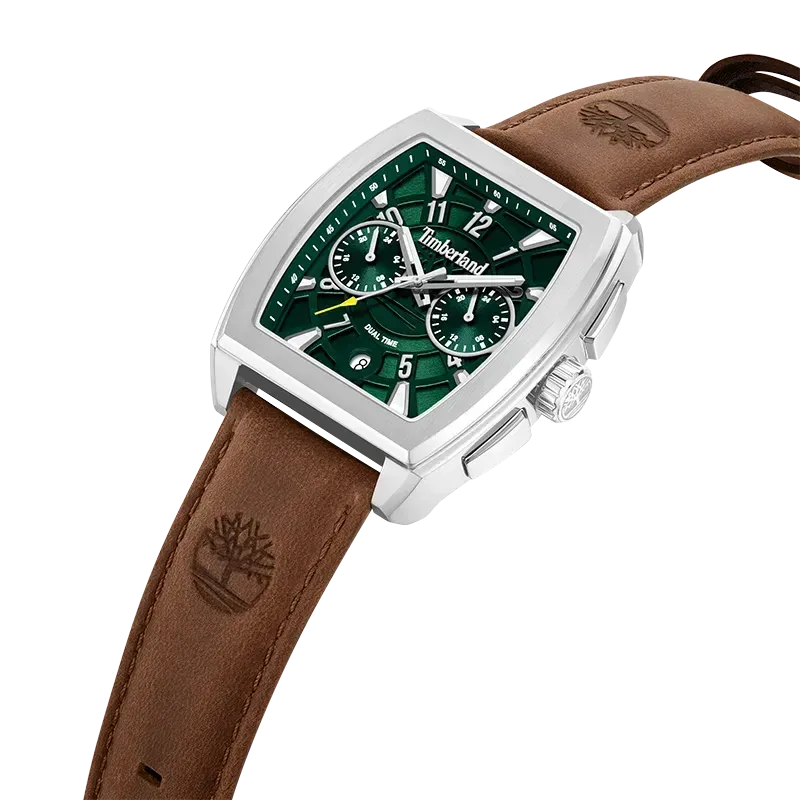Timberland Morristown TDWGF0094102 med kantet stålkasse og brun læderrem